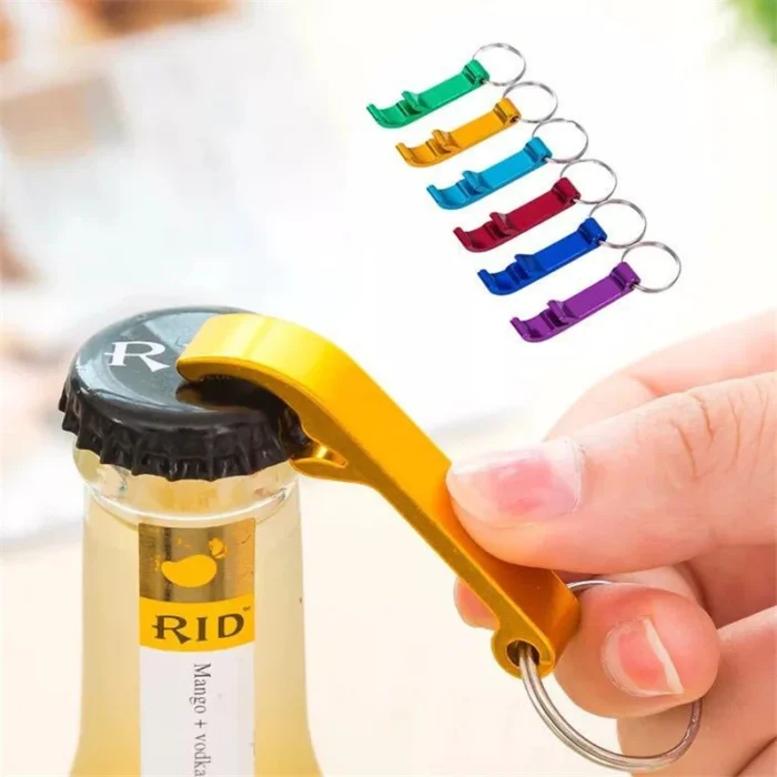 Portable Aluminium Can Opener Key Chain Ring Can Opener Customized Promotion Gifts Kitchen Tools Birthday Gift Party Supplies